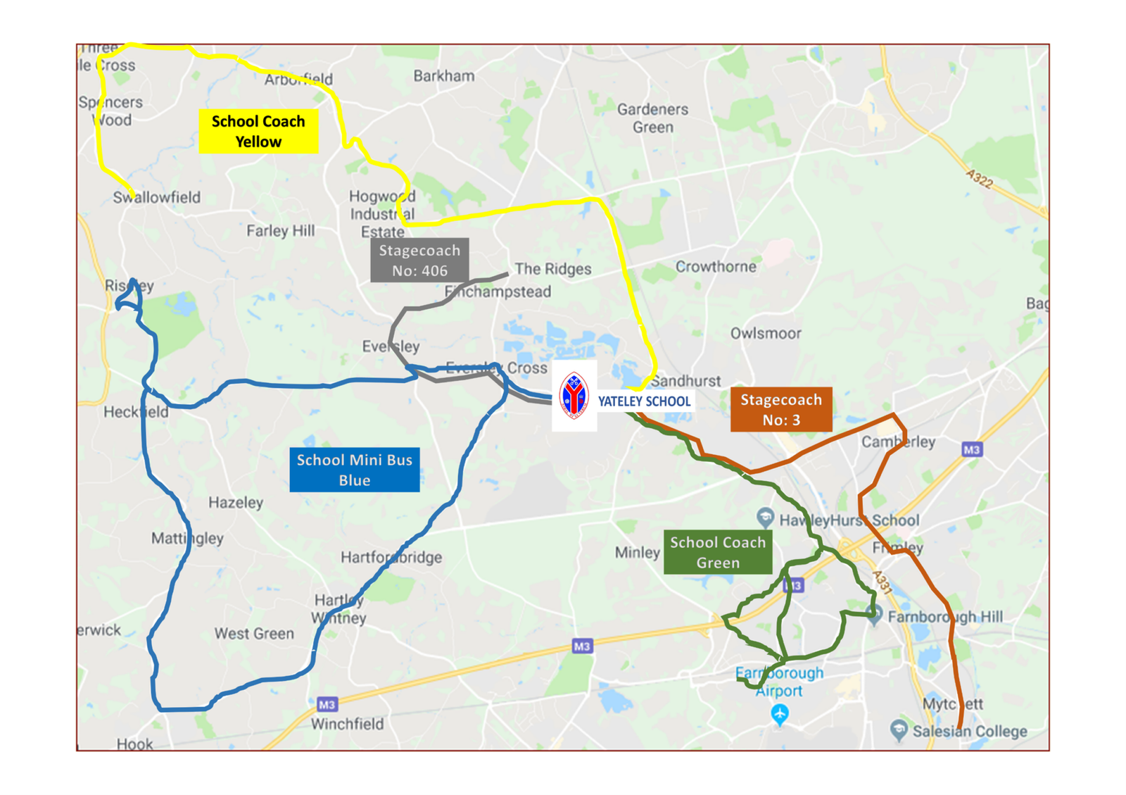 Map of all bus services
