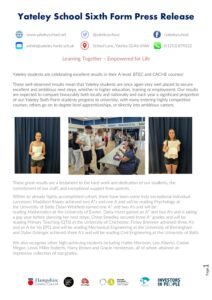 Sixth Form Results PDF Page 1 Preview